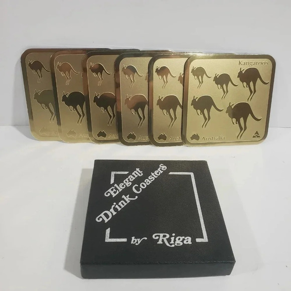 Vintage Australian Elegant Drink Coasters (Set of 6) by Riga. - Picture 3 of 6